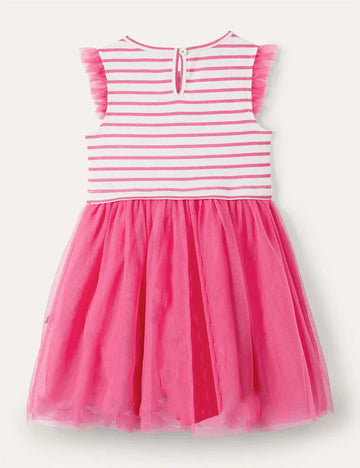 Elephant&Tree Applique Tulle Dress